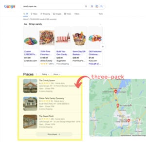 Google local three pack