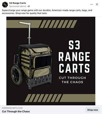 S3 Range Carts Facebook ad