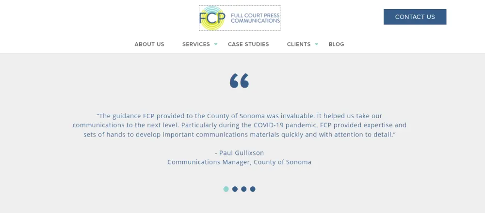 Testimonio de un cliente de FCP Communications